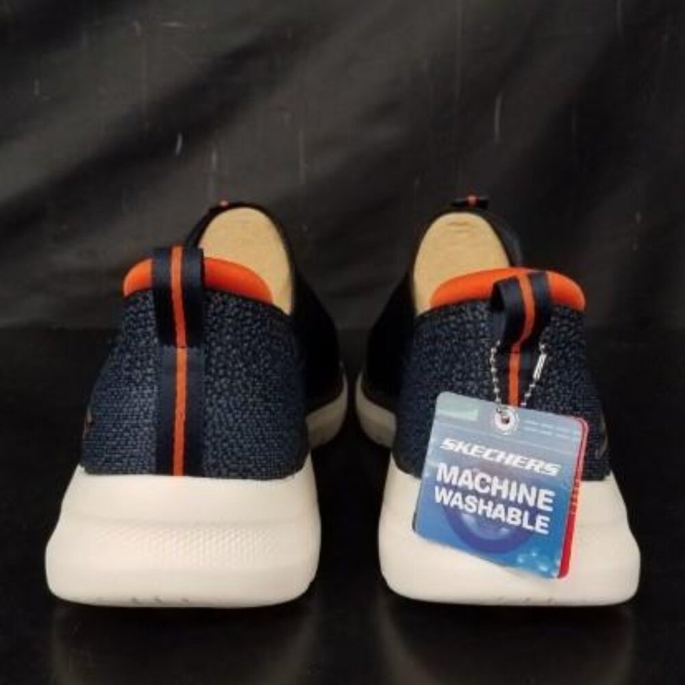 Skechers Go Walk 6 Navy/Orange Men's Shoes Size 12 (N.I.B.) - Picture 3 of 6